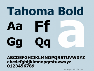 Tahoma Bold Version 5.12图片样张