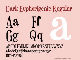 Dark Euphorigenic Regular Version 3.00 January 19, 2012图片样张