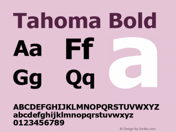 Tahoma Bold Version 5.25图片样张