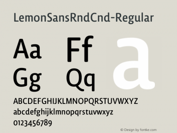 LemonSansRndCnd-Regular ☞ Version 2.001;com.myfonts.easy.type-department.lemon-sans-rounded.cnd-regular.wfkit2.version.4nPi图片样张