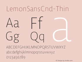 LemonSansCnd-Thin ☞ Version 2.001;com.myfonts.easy.type-department.td-lemon-sans.cnd-thin.wfkit2.version.4k1f图片样张