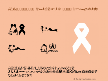 AIDS预防爱滋公益标志字体 zhaozi.cn 找字网制作 Regular v1.0 2014/11/30 www.zhaozi.cn 设计制作，更多字体请访问 找字网！ Font Sample
