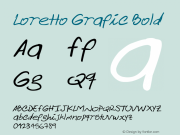 Loretto Grafic Bold Version 1.00 December 1, 2014, initial release图片样张
