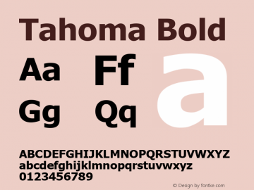 Tahoma Bold Version 6.90图片样张