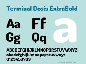 Terminal Dosis ExtraBold Version 1.006图片样张