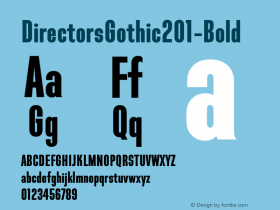 DirectorsGothic201-Bold ☞ Version 1.000;com.myfonts.easy.lettering-inc.directors-gothic.210-bold.wfkit2.version.43uZ Font Sample