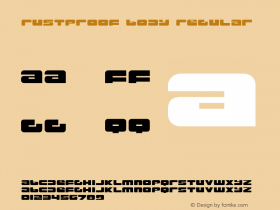 Rustproof Body Regular Version 1.00 Font Sample