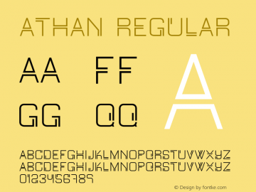 ATHAN Regular Version 1.000;com.myfonts.thinkdust.athan.regular.wfkit2.3qWc Font Sample