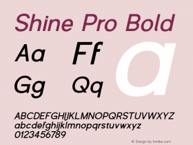 Shine Pro Bold 1.000;com.myfonts.easy.thinkdust.shine-pro.bold-oblique.wfkit2.version.4hru图片样张