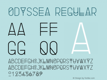 Odyssea Regular Version 1.000;com.myfonts.thinkdust.odyssea-632.regular.wfkit2.3FyF图片样张