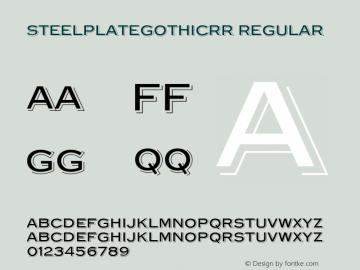 SteelplateGothicRR Regular Version 001.004 Font Sample