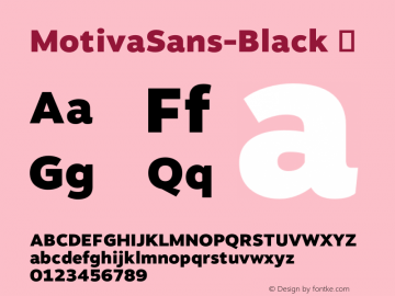 MotivaSans-Black ☞ Version 1.000;PS 003.000;hotconv 1.0.70;makeotf.lib2.5.58329;com.myfonts.easy.niramekko.motiva-sans.black.wfkit2.version.45Pw Font Sample