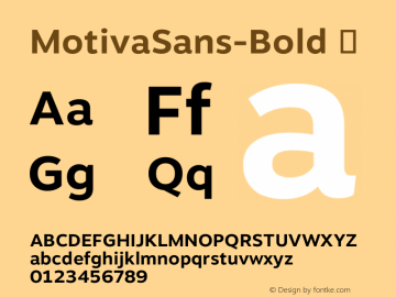 MotivaSans-Bold ☞ Version 1.000;PS 003.000;hotconv 1.0.70;makeotf.lib2.5.58329;com.myfonts.easy.niramekko.motiva-sans.bold.wfkit2.version.45Py Font Sample