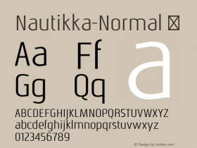 Nautikka-Normal ☞ Version 1.000;PS 001.000;hotconv 1.0.70;makeotf.lib2.5.58329;com.myfonts.easy.sea-types.nautikka.normal.wfkit2.version.4hJy图片样张