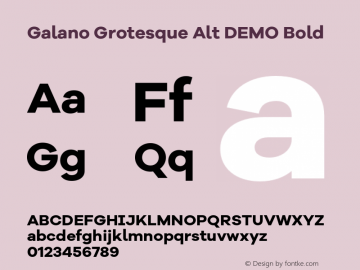 Galano Grotesque Alt DEMO Bold Version 1.000;PS 001.000;hotconv 1.0.70;makeotf.lib2.5.58329图片样张