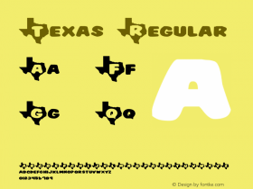 Texas Regular 1 Font Sample