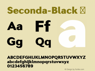 Seconda-Black ☞ Version 1.14          UltraPrecision Font;com.myfonts.durotype.seconda.black.wfkit2.3DdQ Font Sample