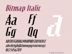 Bitmap Italic The IMSI MasterFonts Collection, tm 1995 IMSI图片样张