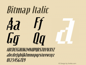 Bitmap Italic The IMSI MasterFonts Collection, tm 1995, 1996 IMSI (International Microcomputer Software Inc.)图片样张