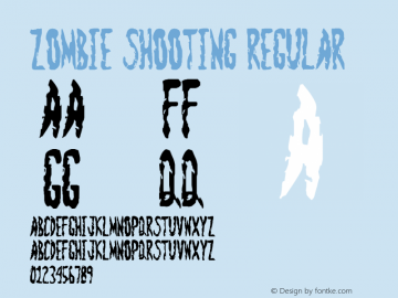 Zombie Shooting Regular Ver.1 Gomarice Font  2003/09/19图片样张