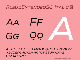 RleudExtendedSC-Italic ☞ 2014 Version 1.01;com.myfonts.stawix.rleud.extended-sc-italic.wfkit2.47hp图片样张