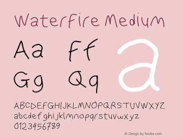 WaterFire Medium Version 1.0 Font Sample
