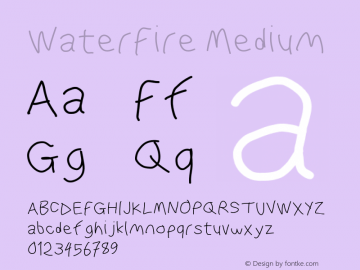 WaterFire Medium Version 1.01 Font Sample