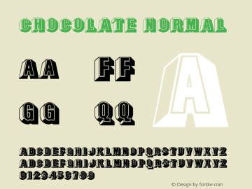 Chocolate Normal Macromedia Fontographer 4.1 9/25/96图片样张