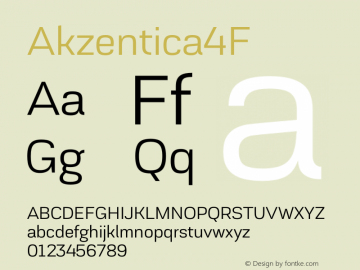 Akzentica4F ☞ 1.0;com.myfonts.easy.4thfebruary.akzentica-4f.regular.wfkit2.version.3RM9 Font Sample