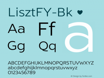 LisztFY-Bk ☞ Version 1.000;PS 1.0;hotconv 1.0.72;makeotf.lib2.5.5900;com.myfonts.easy.fontyou.liszt-fy.book.wfkit2.version.4kkt图片样张