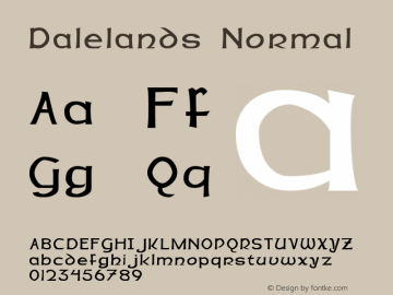 Dalelands Normal Unknown Font Sample