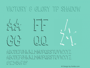 Victory & Glory TP Shadow Version 2.000 Font Sample