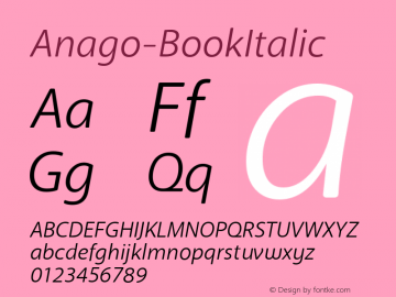 Anago-BookItalic ☞ Version 2.000;com.myfonts.positype.anago.book-italic.wfkit2.3TKP图片样张