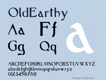 OldEarthy ☞ Version 2.000;com.myfonts.easy.gustav_brun.old-earthy.regular.wfkit2.version.47r3图片样张
