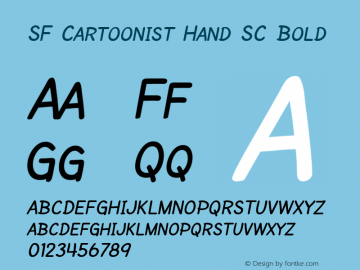 SF Cartoonist Hand SC Bold v1.0 - Freeware图片样张