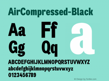 AirCompressed-Black ☞ Version 001.000;com.myfonts.positype.air.comp-black.wfkit2.3DE4 Font Sample