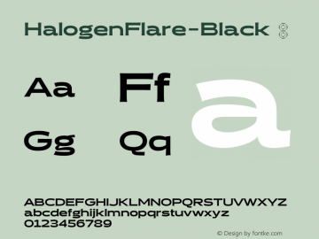 HalogenFlare-Black ☞ Version 1.000;com.myfonts.easy.positype.halogen-flare.black.wfkit2.version.4e5M Font Sample