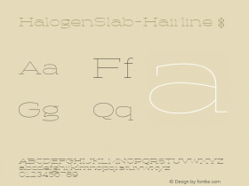 HalogenSlab-Hairline ☞ Version 1.000;com.myfonts.positype.halogen-slab.hairline.wfkit2.4gyG图片样张