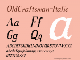 OldCraftsman-Italic ☞ Version 1.000;com.myfonts.easy.sebastian-cabaj.old-craftsman.italic.wfkit2.version.47n2图片样张