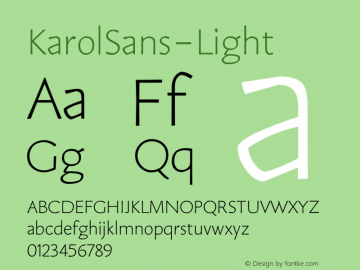 KarolSans-Light ☞ Version 1.000;com.myfonts.easy.typeotones.karol-sans.light.wfkit2.version.4b7Q图片样张