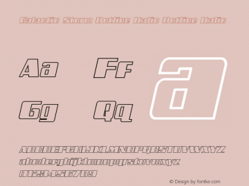 Galactic Storm Outline Italic Outline Italic Version 1.0; 2014图片样张