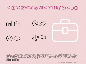 Panton Icons C Bold Version 1.000 Font Sample