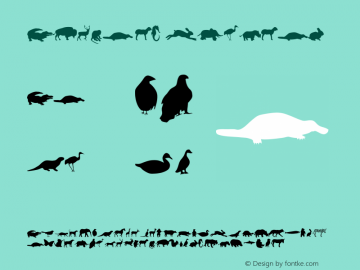Animals Regular Converted from F:\ANIMALS.TF1 by ALLTYPE Font Sample