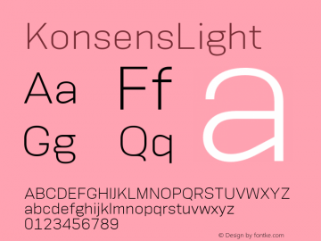 KonsensLight ☞ Version 1.000;com.myfonts.easy.hubertjocham.konsens.light.wfkit2.version.3omf图片样张