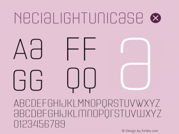 NeciaLightUnicase ☞ 001.000;com.myfonts.easy.graviton.necia.light-unicase.wfkit2.version.4kts Font Sample