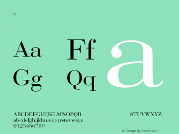 Bodoni-Normal Regular Unknown Font Sample