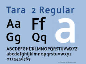 Tara  2 Regular Version 1.10;com.myfonts.brassfonts.tara.bold.wfkit2.2EuA Font Sample
