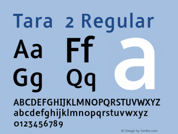 Tara  2 Regular Version 1.10;com.myfonts.brassfonts.tara.bold.wfkit2.2EuA图片样张