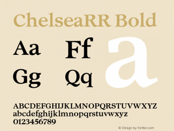 ChelseaRR Bold Version 1.000;com.myfonts.redrooster.chelsea-rr.light.wfkit2.4aNj Font Sample