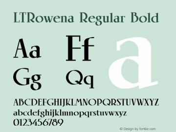 LTRowena Regular Bold Version 2.0 Font Sample